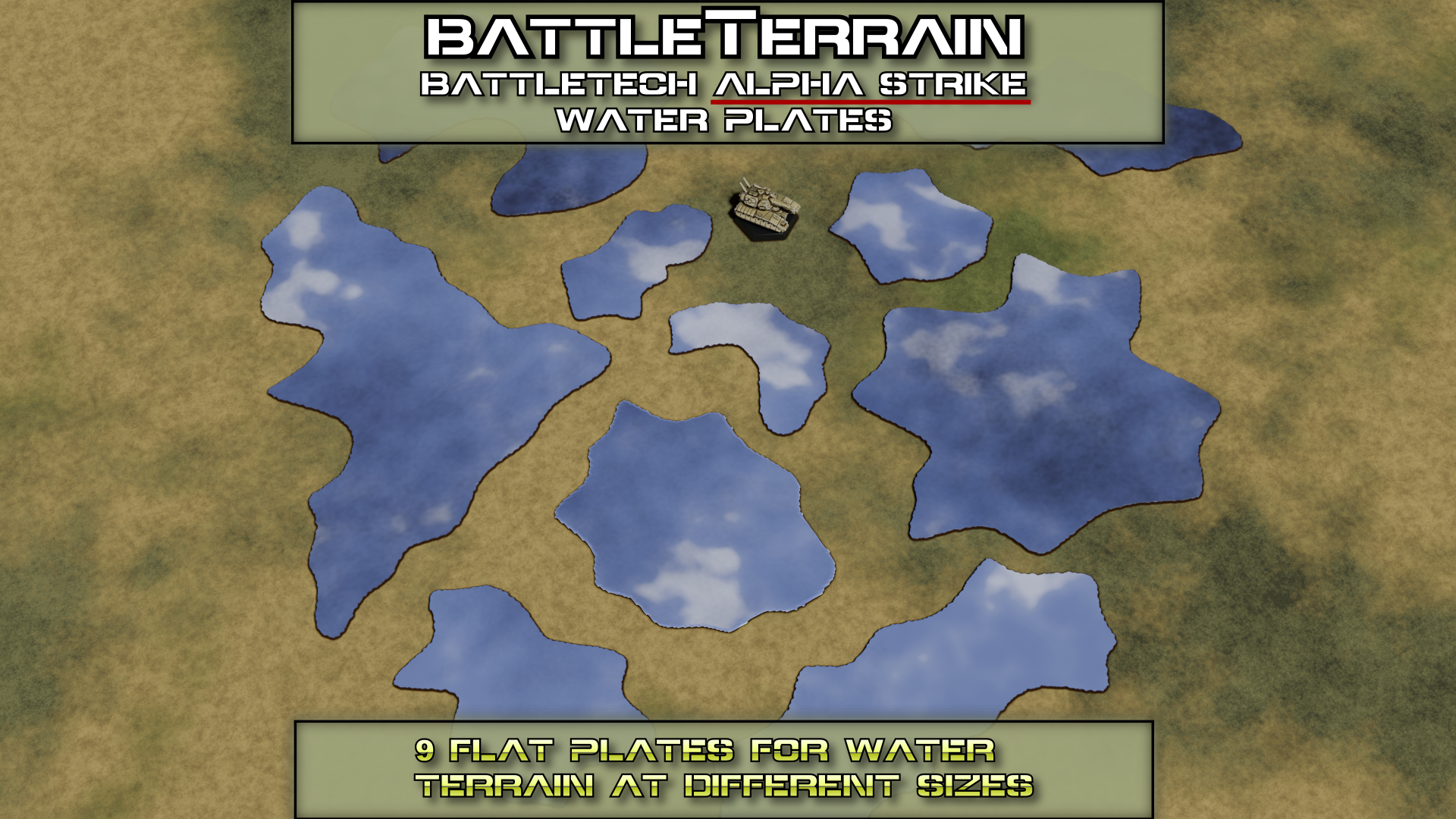 BattleTerrain: Battletech Alpha Strike Water Terrain